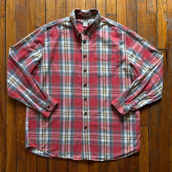 Vintage Y2K L.L. Bean Traditional Fit Flannel Button Up Long Sleeve Shirt Men XL - Picture 1 of 6